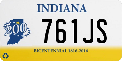 IN license plate 761JS