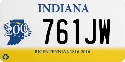 IN license plate 761JW