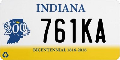 IN license plate 761KA