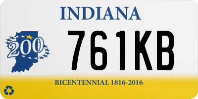 IN license plate 761KB