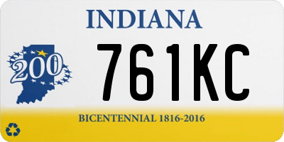 IN license plate 761KC