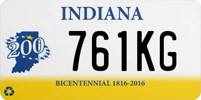 IN license plate 761KG