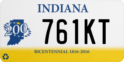 IN license plate 761KT