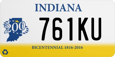 IN license plate 761KU