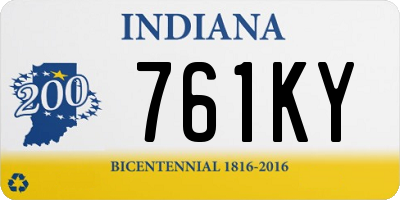 IN license plate 761KY