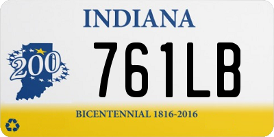 IN license plate 761LB