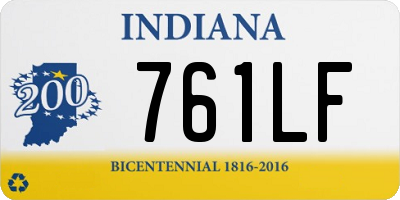 IN license plate 761LF