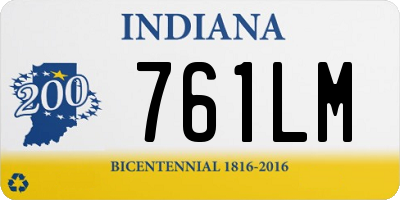 IN license plate 761LM