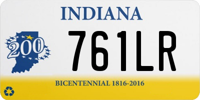 IN license plate 761LR