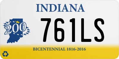 IN license plate 761LS