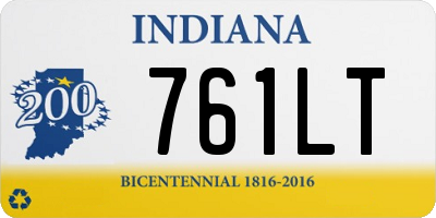 IN license plate 761LT
