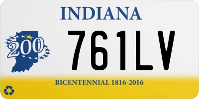 IN license plate 761LV