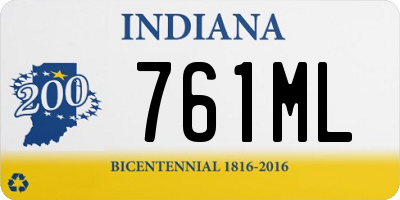 IN license plate 761ML