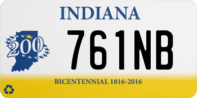 IN license plate 761NB