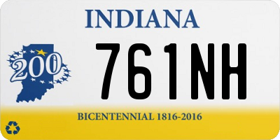 IN license plate 761NH
