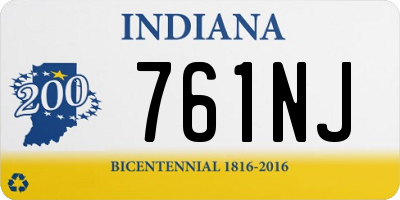 IN license plate 761NJ