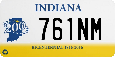 IN license plate 761NM