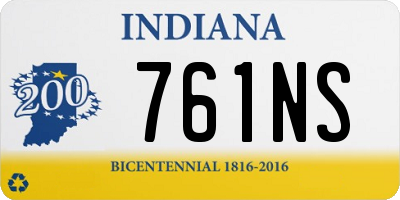 IN license plate 761NS