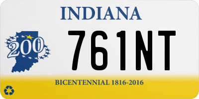 IN license plate 761NT