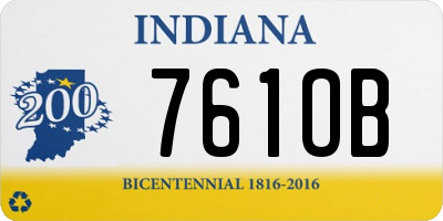 IN license plate 761OB