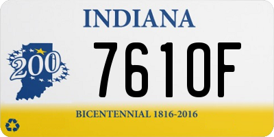 IN license plate 761OF