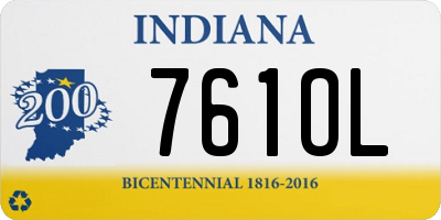IN license plate 761OL