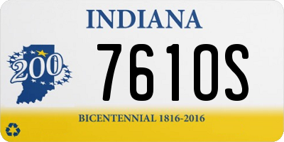 IN license plate 761OS