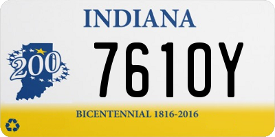 IN license plate 761OY