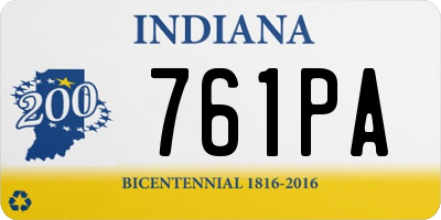 IN license plate 761PA