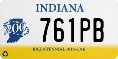 IN license plate 761PB