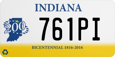 IN license plate 761PI