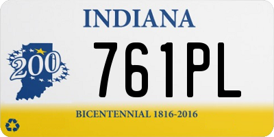 IN license plate 761PL