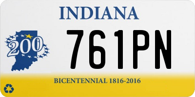 IN license plate 761PN