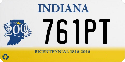 IN license plate 761PT