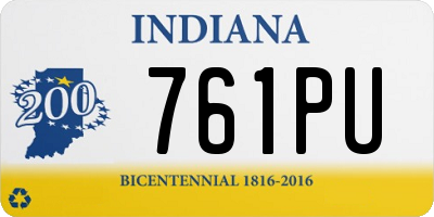 IN license plate 761PU