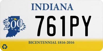 IN license plate 761PY