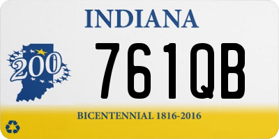 IN license plate 761QB