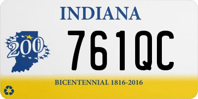 IN license plate 761QC