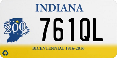 IN license plate 761QL