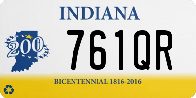 IN license plate 761QR