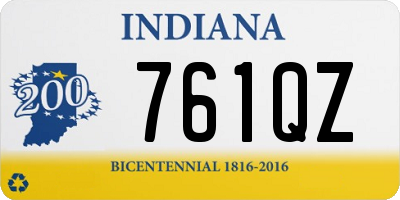 IN license plate 761QZ