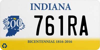IN license plate 761RA