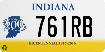 IN license plate 761RB