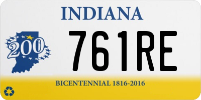 IN license plate 761RE