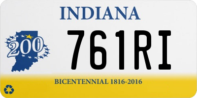 IN license plate 761RI