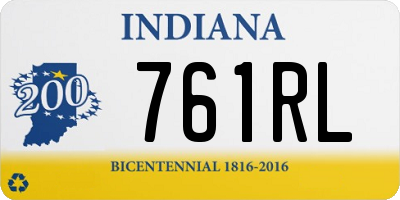 IN license plate 761RL