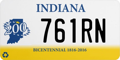 IN license plate 761RN