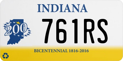 IN license plate 761RS