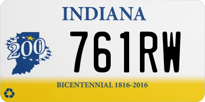 IN license plate 761RW