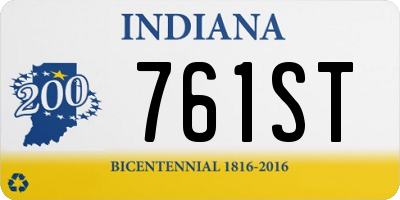 IN license plate 761ST